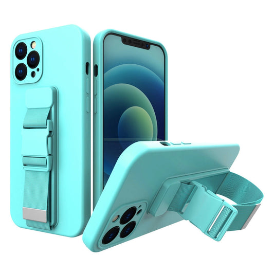 Rope case żelowe etui ze smyczą łańcuszkiem torebka smycz iPhone 12 Pro