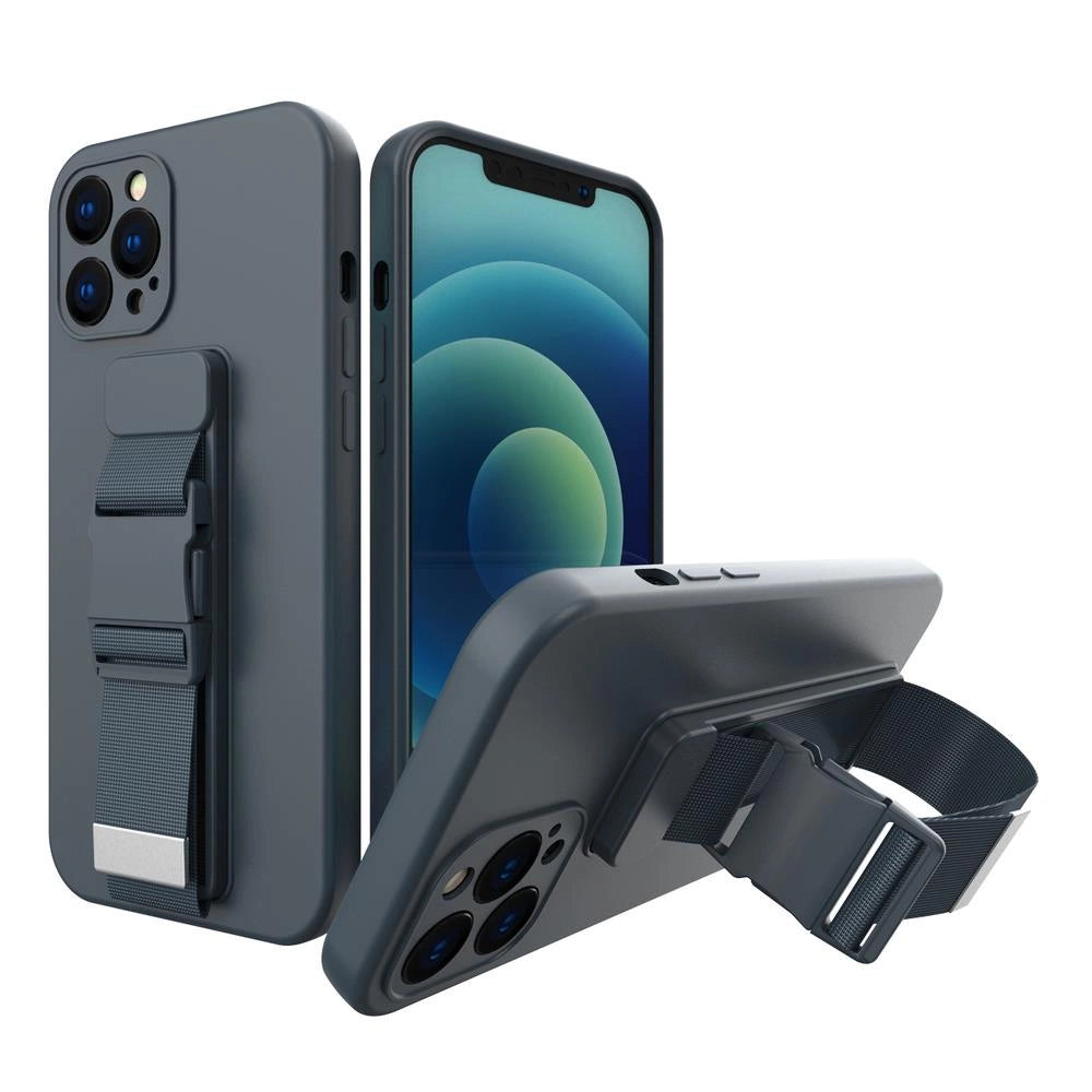 Rope case żelowe etui ze smyczą łańcuszkiem torebka smycz iPhone 13