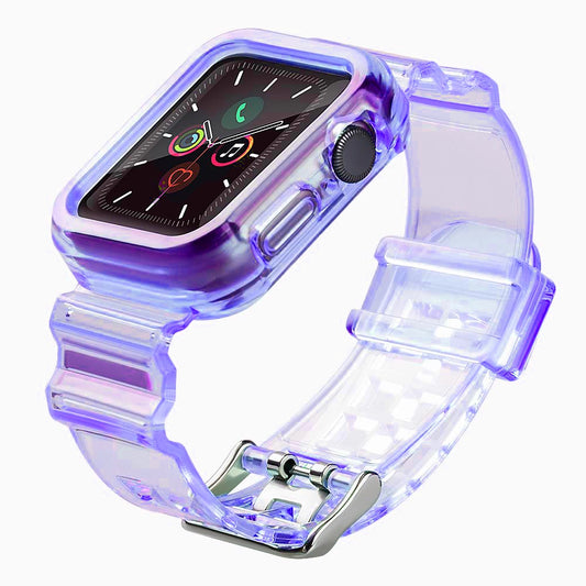 Silikonowa opaska pasek do zegarka Apple Watch 44 mm - fioletowa