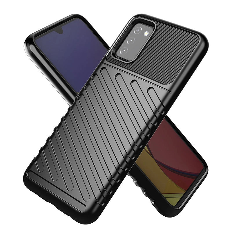 Thunder Case elastyczne pancerne etui pokrowiec Samsung Galaxy A03s czarny – zdjęcie 2