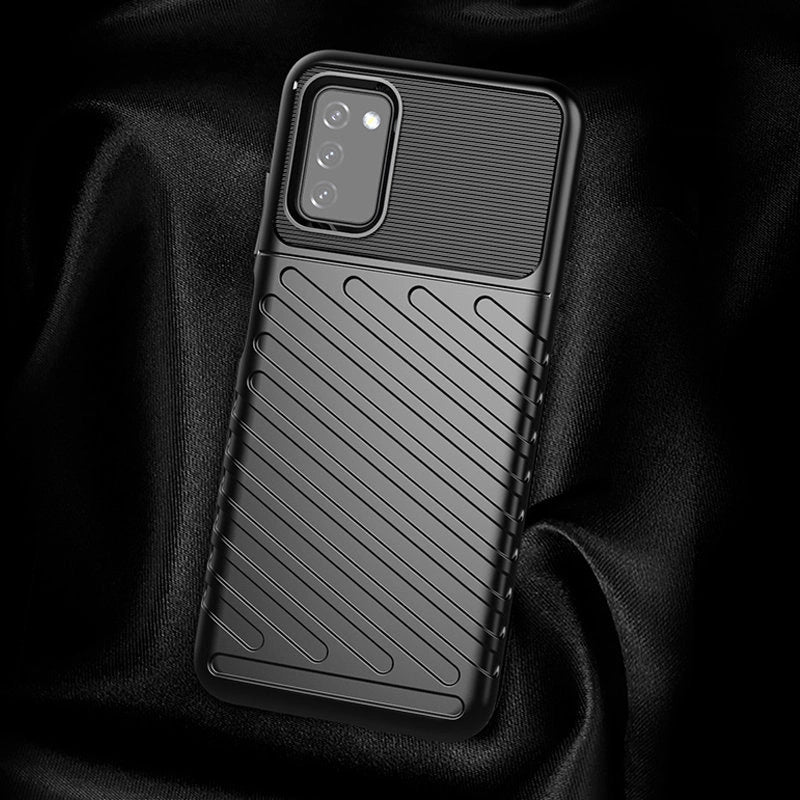 Thunder Case elastyczne pancerne etui pokrowiec Samsung Galaxy A03s czarny – zdjęcie 7