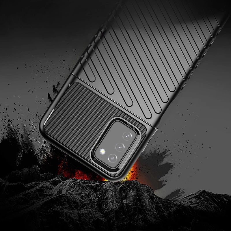 Thunder Case elastyczne pancerne etui pokrowiec Samsung Galaxy A03s czarny – zdjęcie 8
