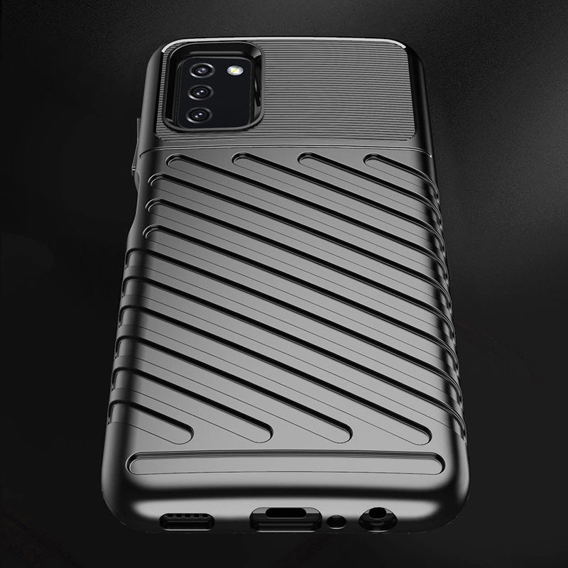 Thunder Case elastyczne pancerne etui pokrowiec Samsung Galaxy A03s czarny – zdjęcie 9