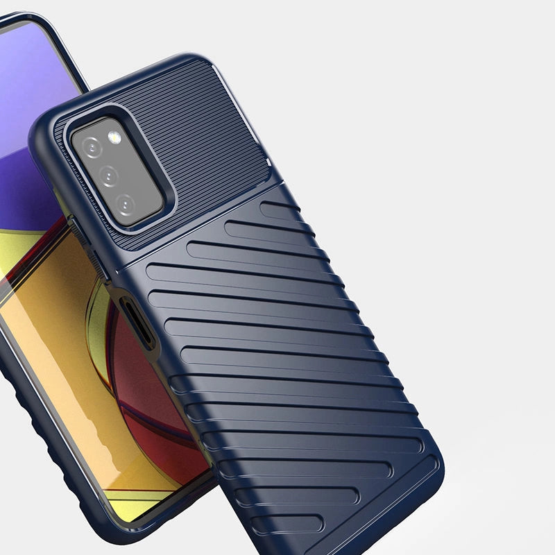 Thunder Case elastyczne pancerne etui pokrowiec Samsung Galaxy A03s czarny – zdjęcie 10