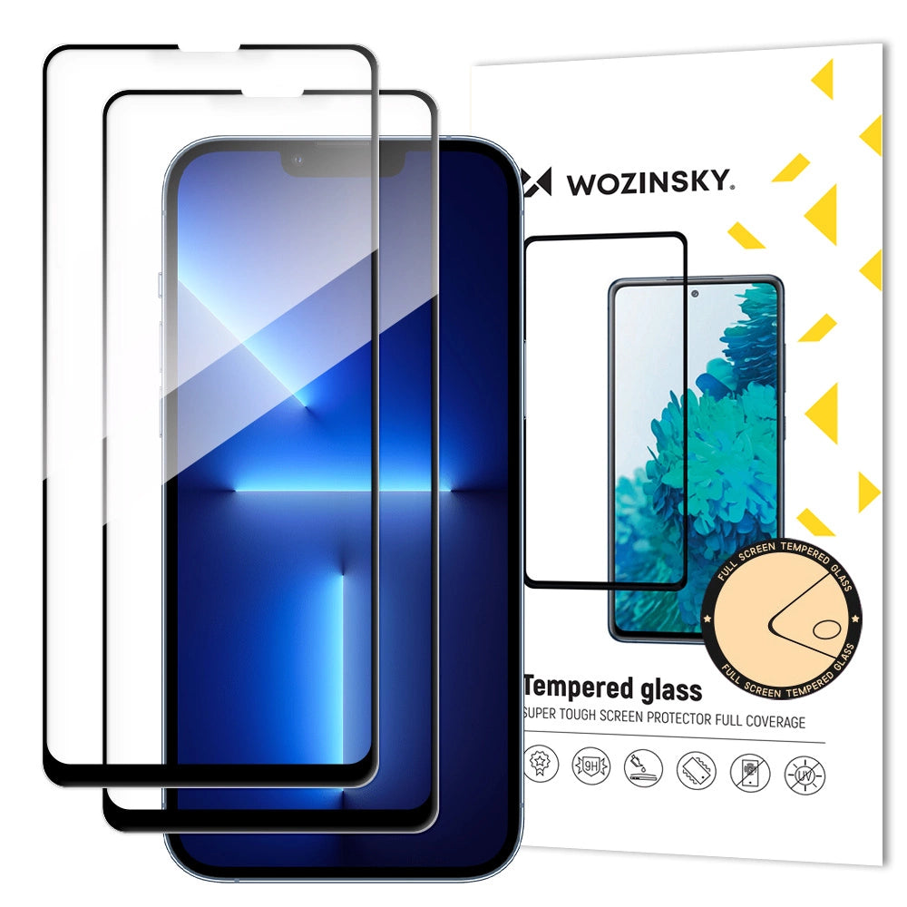 Wozinsky zestaw 2x na cały ekran z ramką Case Friendly iPhone 17e