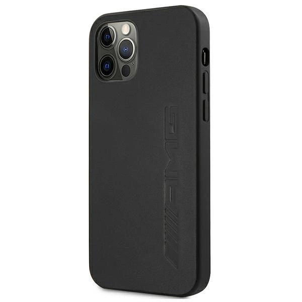 Etui AMG Leather Hot Stamped na iPhone 12 Pro Max - czarne – zdjęcie 2
