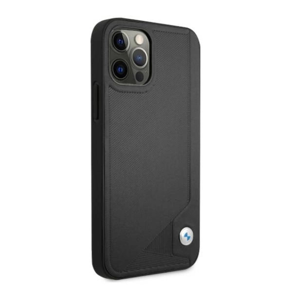 Etui BMW Leather Deboss na iPhone 12 Pro Max - czarne – zdjęcie 4