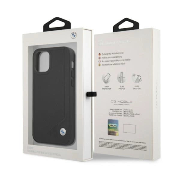Etui BMW Leather Deboss na iPhone 12 Pro Max - czarne – zdjęcie 8