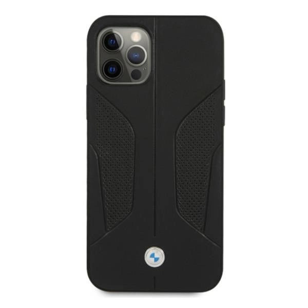 Etui BMW Leather Perforate Sides na iPhone 12 Pro Max - czarne – zdjęcie 3