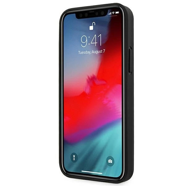 Etui BMW Leather Curve Perforate na iPhone 12 Pro Max - czarne – zdjęcie 5