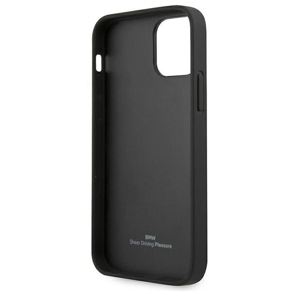Etui BMW Leather Curve Perforate na iPhone 12 Pro Max - czarne – zdjęcie 7