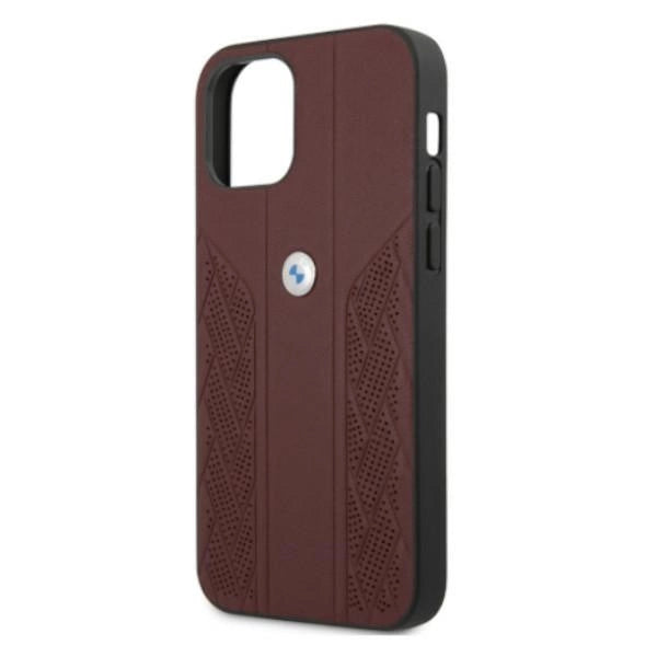 Etui BMW Leather Curve Perforate na iPhone 12 Pro Max - czerwone – zdjęcie 6