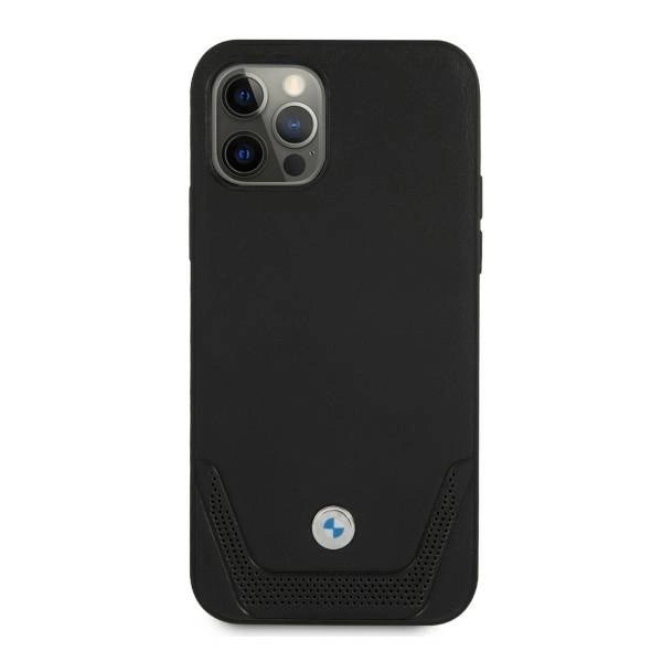 Etui BMW Leather Perforate na iPhone 12 Pro Max - czarne – zdjęcie 3
