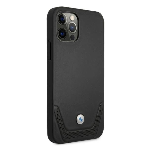 Etui BMW Leather Perforate na iPhone 12 Pro Max - czarne – zdjęcie 4