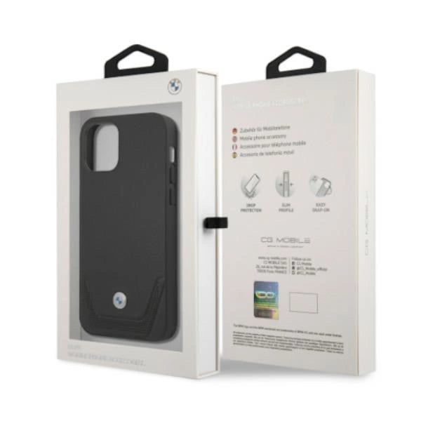 Etui BMW Leather Perforate na iPhone 12 Pro Max - czarne – zdjęcie 8