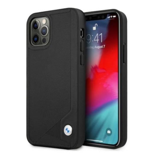 Etui BMW Leather Deboss na iPhone 12 / iPhone 12 Pro - czarne