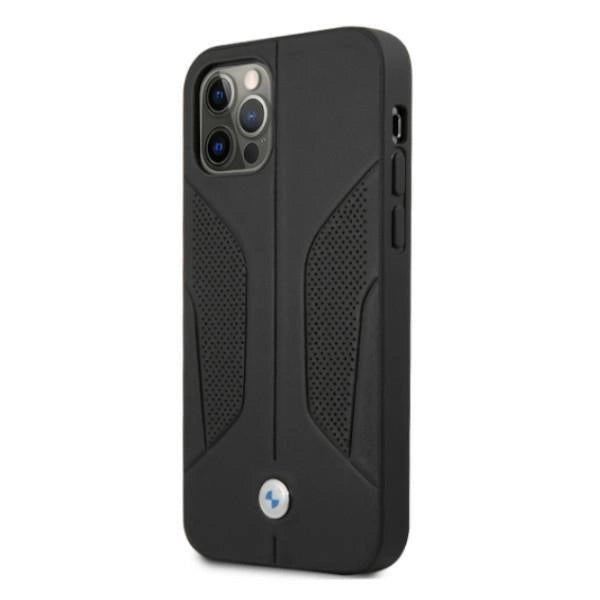 Etui BMW Leather Perforate Sides na iPhone 12 / iPhone 12 Pro - czarne – zdjęcie 2