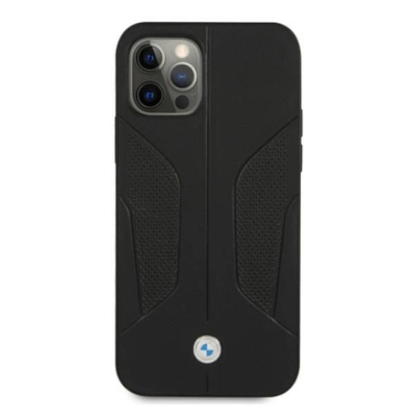 Etui BMW Leather Perforate Sides na iPhone 12 / iPhone 12 Pro - czarne – zdjęcie 3