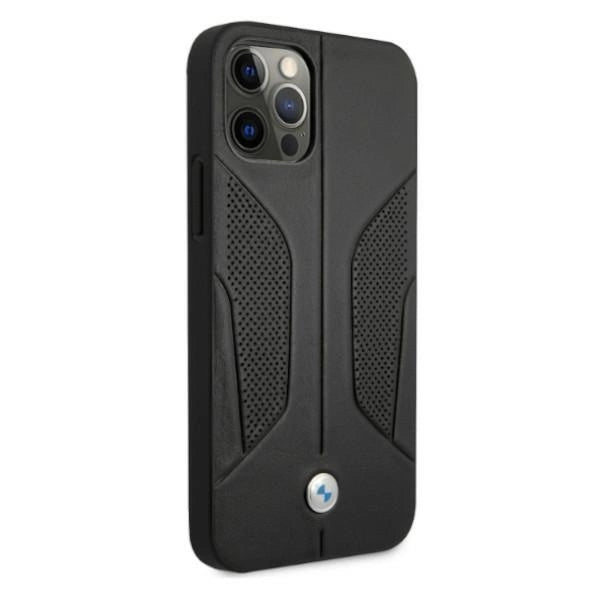 Etui BMW Leather Perforate Sides na iPhone 12 / iPhone 12 Pro - czarne – zdjęcie 4