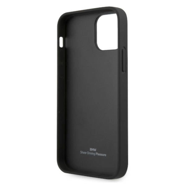 Etui BMW Leather Curve Perforate na iPhone 12 / iPhone 12 Pro - czarne – zdjęcie 7