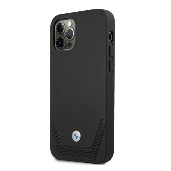 Etui BMW Leather Perforate na iPhone 12 / iPhone 12 Pro - czarne – zdjęcie 2