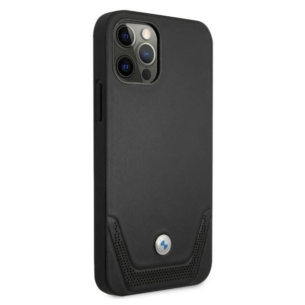 Etui BMW Leather Perforate na iPhone 12 / iPhone 12 Pro - czarne – zdjęcie 4