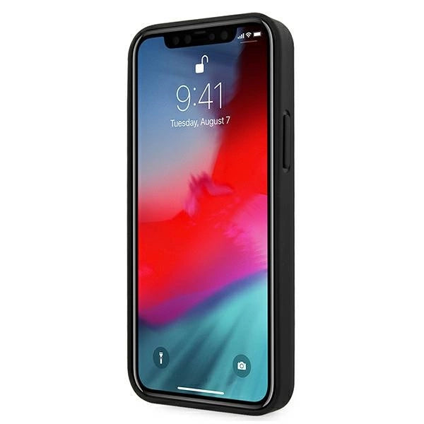 Etui BMW Leather Curve Perforate na iPhone 12 mini - czarne – zdjęcie 5