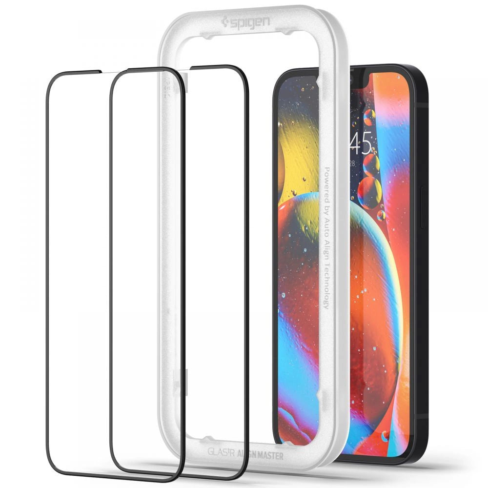 Szkło hartowane na iPhone 13 / 13 Pro / 14 / 16e / 17e- czarne 2 szt. – zdjęcie 10