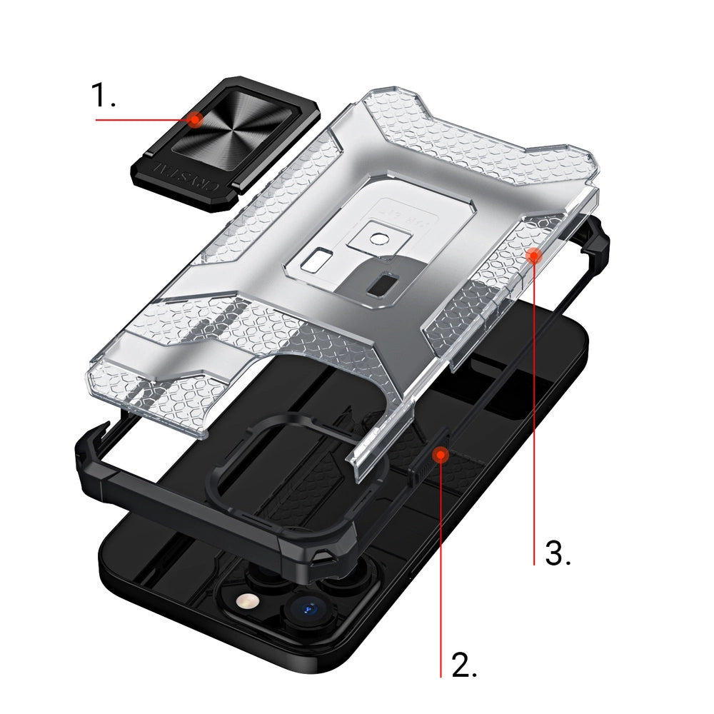 Crystal Ring Case pancerne hybrydowe etui pokrowiec + magnetyczny uchwyt – zdjęcie 7