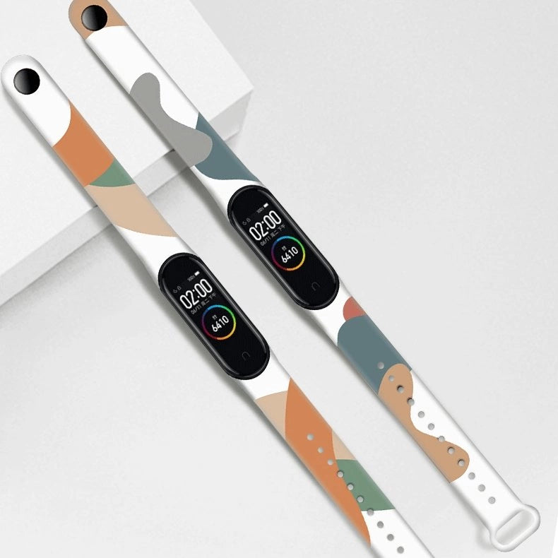 Strap Moro opaska do Xiaomi Mi Band 3 / 4 silikonowy do zegarka wzór 7 – zdjęcie 5