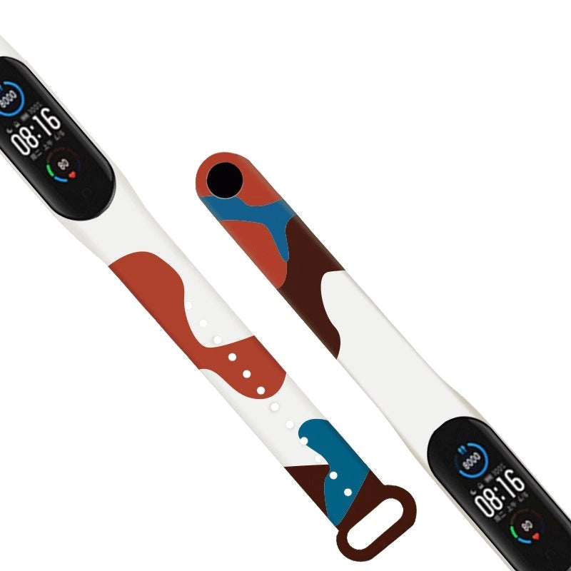 Strap Moro opaska do Xiaomi Mi Band 5 / 6 silikonowy do zegarka wzór 8 – zdjęcie 3