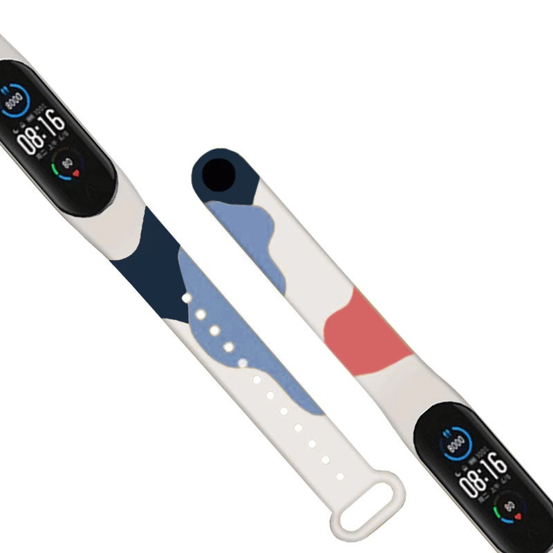 Strap Moro opaska do Xiaomi Mi Band 5 / 6 silikonowy do zegarka wzór 10 – zdjęcie 3