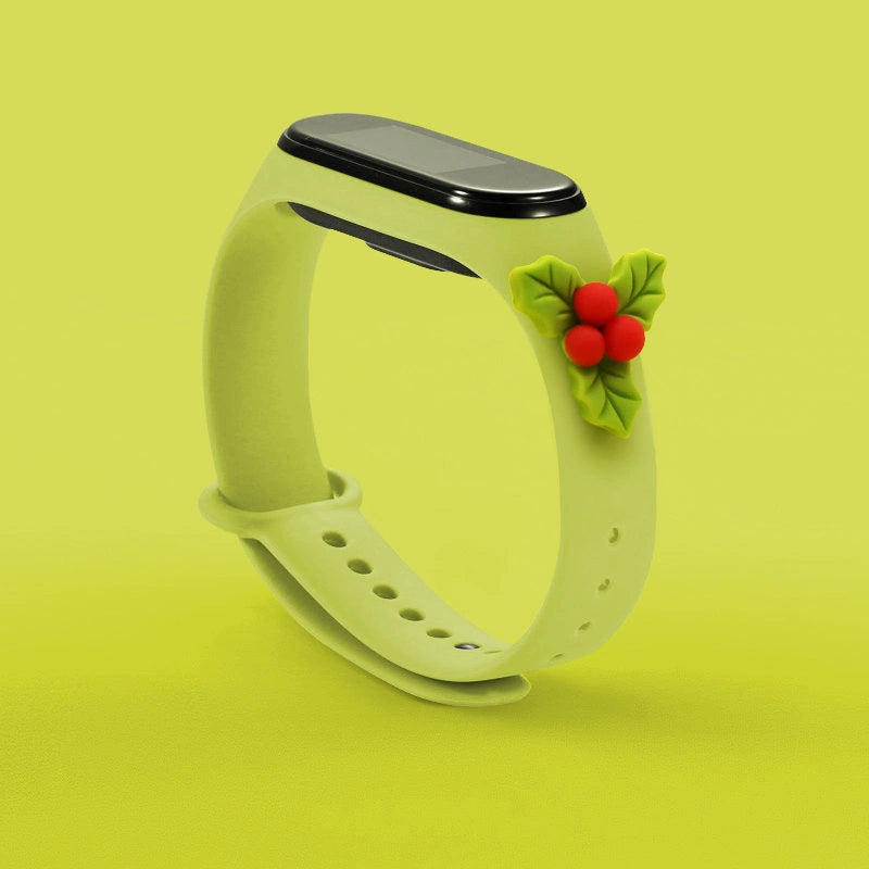 Opaska Strap Xmas do Xiaomi Mi Band 3 - zielona – zdjęcie 2