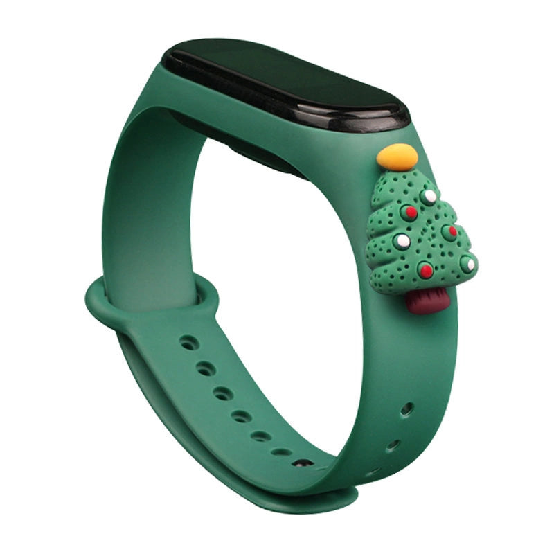 Opaska Strap Xmas do Xiaomi Mi Band 3 - ciemnozielona