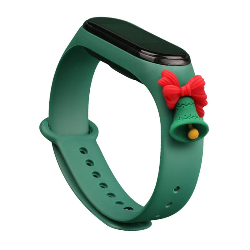 Opaska Strap Xmas do Xiaomi Mi Band 3 - ciemnozielona