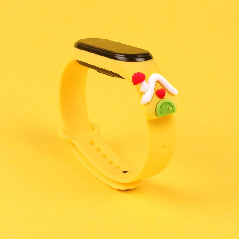 Opaska Strap Xmas do Xiaomi Mi Band 3 - żółta – zdjęcie 2