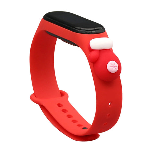 Opaska Strap Xmas do Xiaomi Mi Band 5 - czerwona