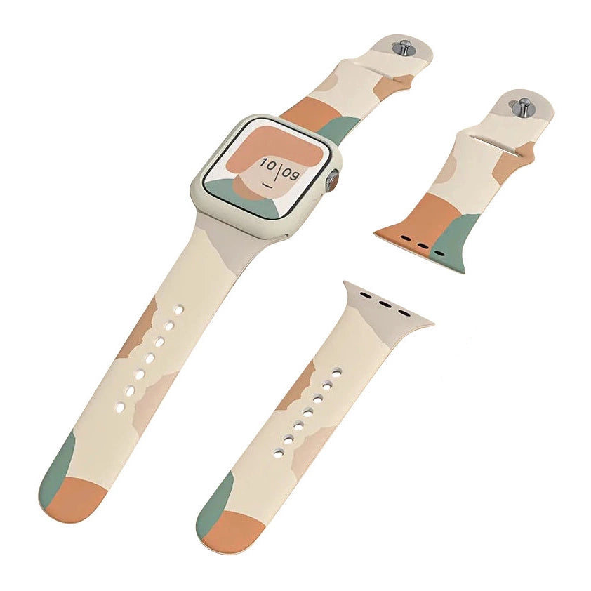Silikonowy pasek Strap Moro do Apple Watch 42 / 44 / 45 / 49 mm - wzór 5 – zdjęcie 2