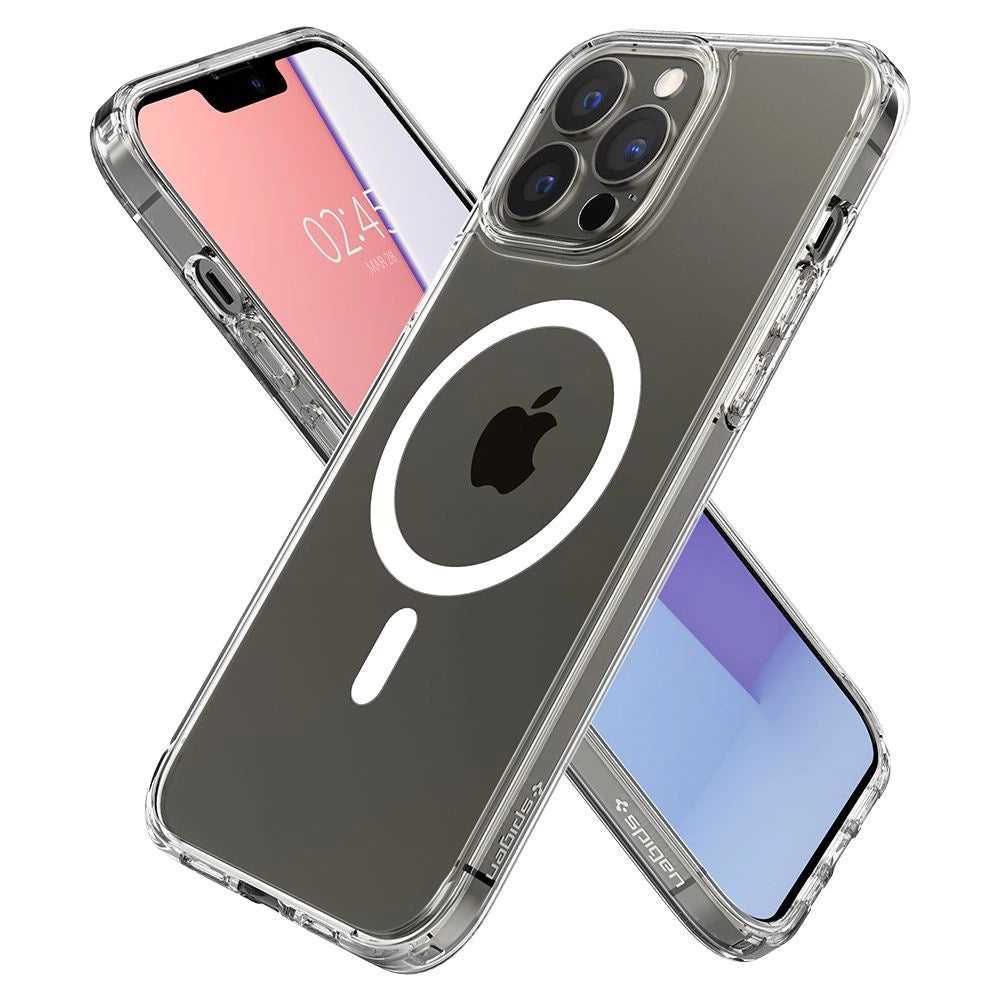 Etui Spigen Ultra Hybrid Mag z MagSafe na iPhone 13 Pro - białe – zdjęcie 10