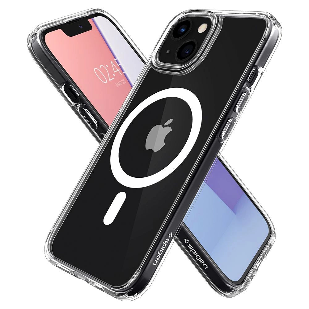 Etui Spigen Ultra Hybrid Mag z MagSafe na iPhone 13 - białe – zdjęcie 10