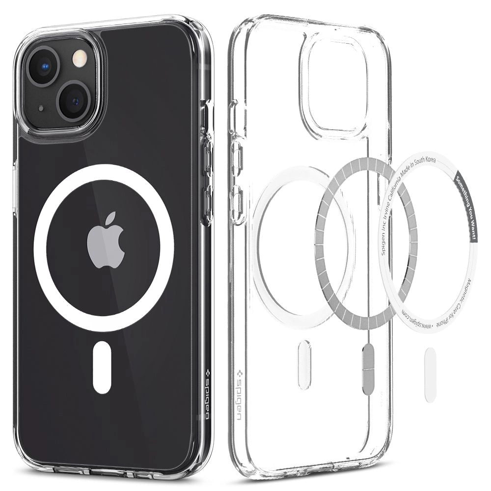 Etui Spigen Ultra Hybrid Mag z MagSafe na iPhone 13 - białe – zdjęcie 11