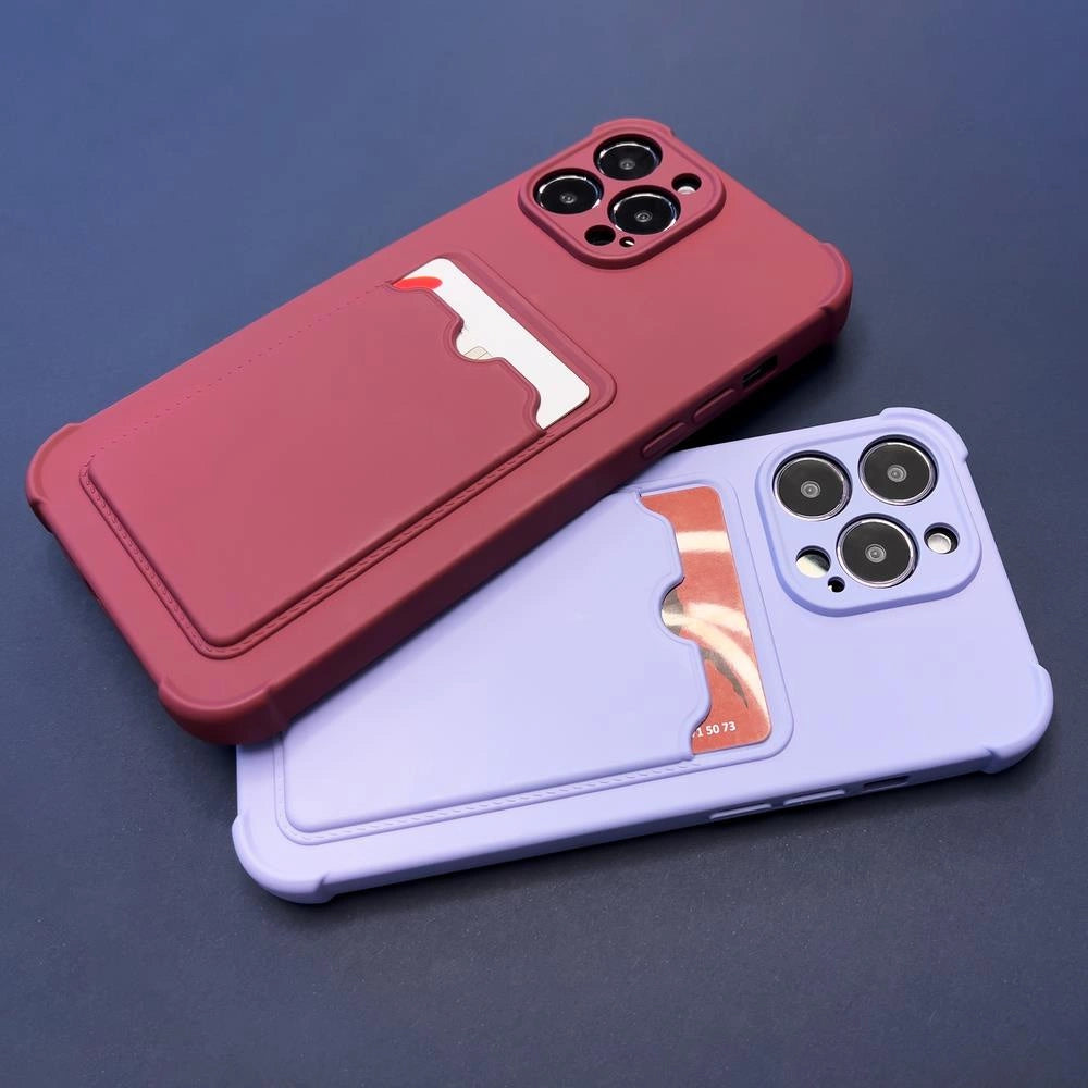 Card Armor Case etui na kartę silikonowe pancerne etui Air Bag czerwony – zdjęcie 6