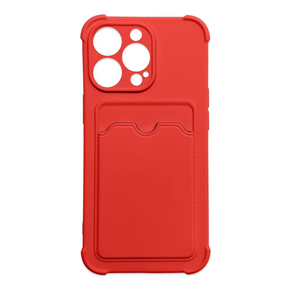 Card Armor Case etui na kartę silikonowe pancerne etui Air Bag czerwony