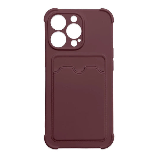 Card Armor Case etui na kartę silikonowe pancerne etui Air Bag malinowy