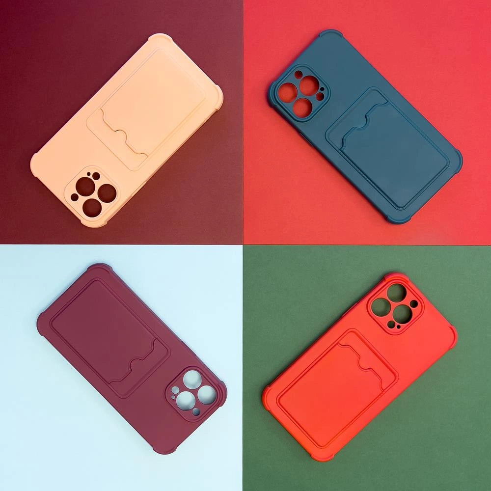 Card Armor Case etui na kartę silikonowe pancerne etui Air Bag czerwony – zdjęcie 3