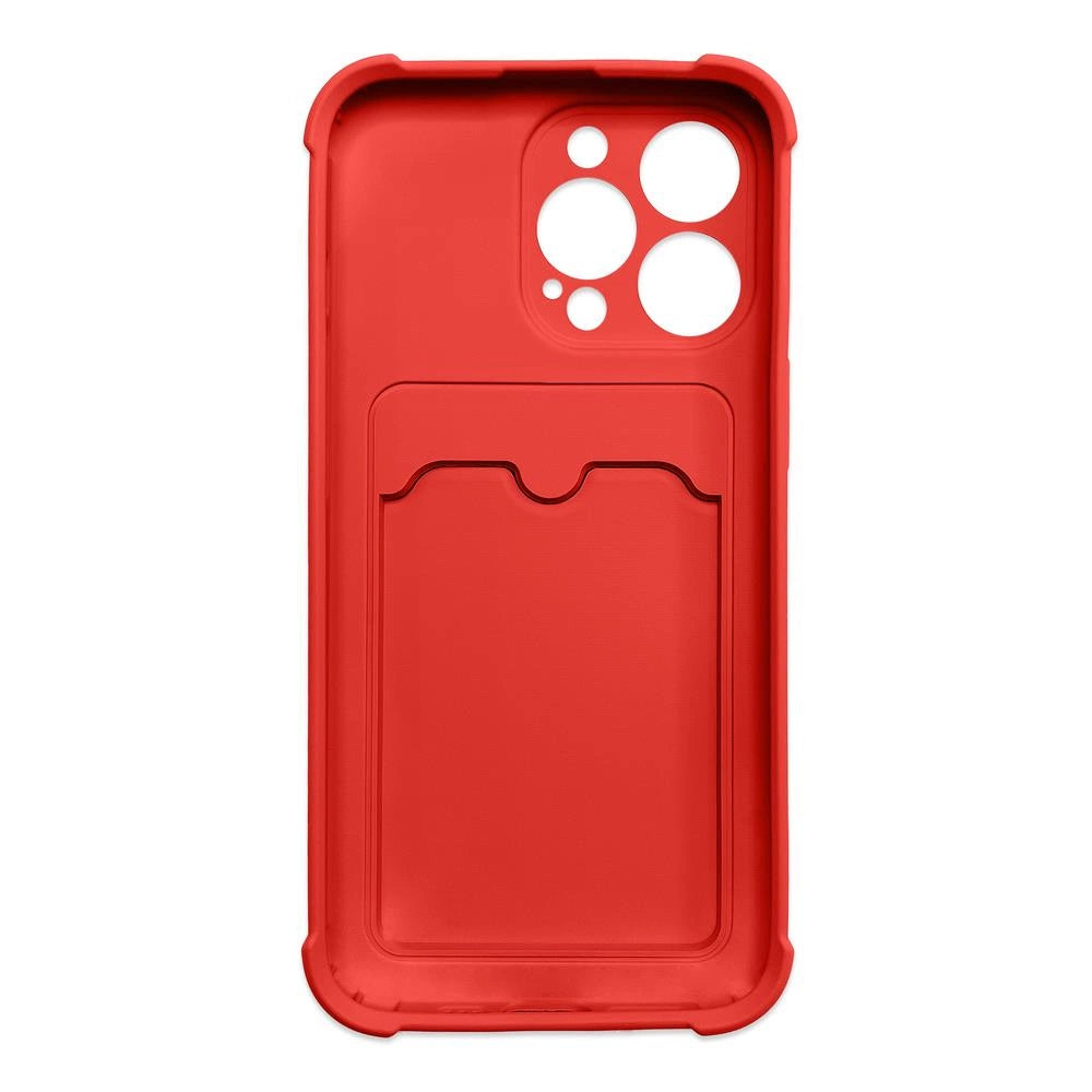 Card Armor Case etui na kartę silikonowe pancerne etui Air Bag czerwony – zdjęcie 2