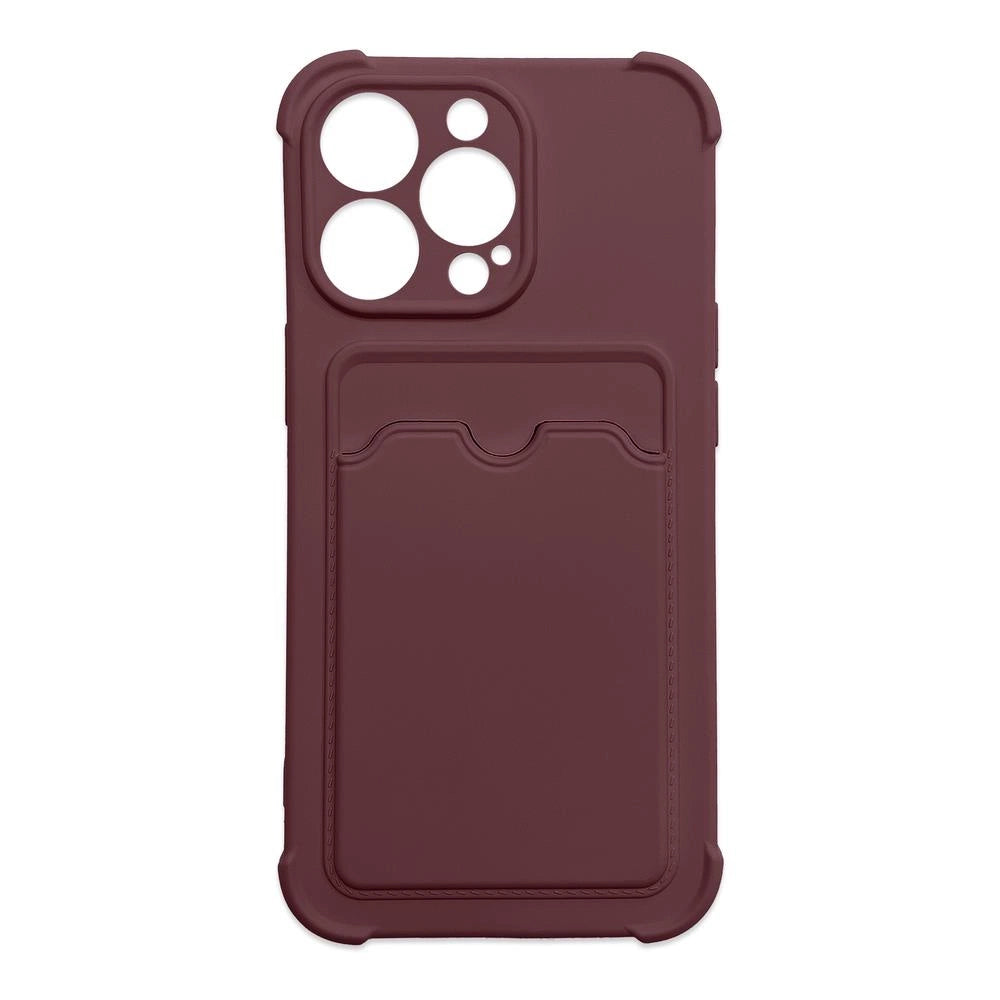 Card Armor Case etui na kartę silikonowe pancerne etui Air Bag malinowy