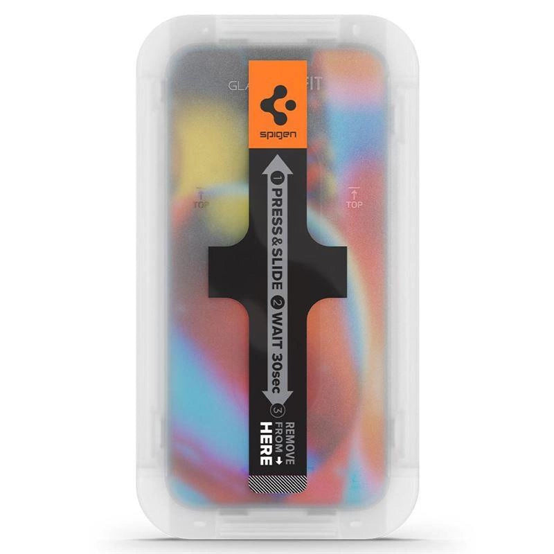 Szkło hartowane Spigen na iPhone 13 / 13 Pro / 14 / 16e / 17e- 2 szt. – zdjęcie 12