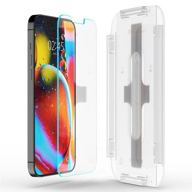 Szkło hartowane Spigen na iPhone 13 / 13 Pro / 14 / 16e / 17e- 2 szt. – zdjęcie 13