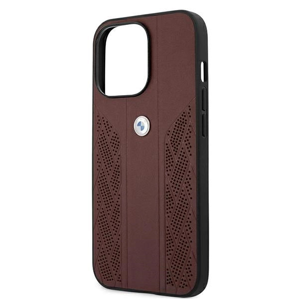 Etui BMW Leather Curve Perforate na iPhone 13 Pro / iPhone 13 - czerwone – zdjęcie 6